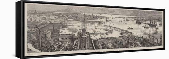 Bird'S-Eye View of Portsmouth Harbour-Henry William Brewer-Framed Stretched Canvas