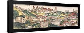 Bird's Eye View of Prague from the Nuremberg Chronicle by Hartmann Schedel 1493-null-Framed Giclee Print