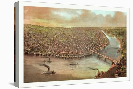 Bird's Eye View of Saint Louis-John Bachmann-Stretched Canvas