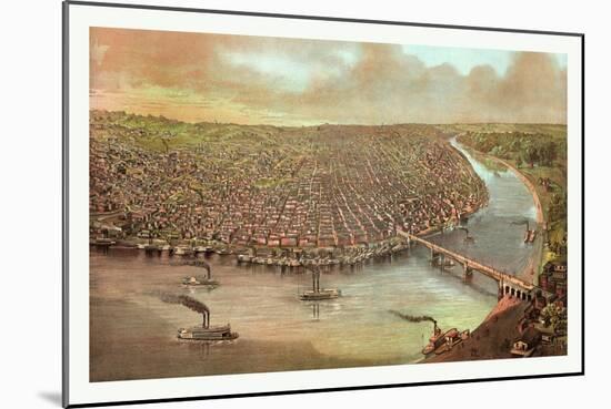 Bird's Eye View of Saint Louis-John Bachmann-Mounted Giclee Print