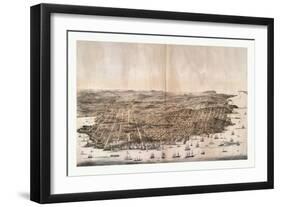 Bird'S-Eye View of San Francisco, California from Above the Bay Looking West, USA, America-Robert Swain Gifford-Framed Giclee Print