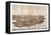 Bird'S-Eye View of San Francisco, California from Above the Bay Looking West, USA, America-Robert Swain Gifford-Framed Stretched Canvas