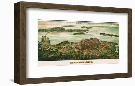 Bird’s Eye View of Sandusky, Ohio, 1898-Alvord Peters Co^-Framed Giclee Print