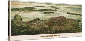 Bird’s Eye View of Sandusky, Ohio, 1898-Alvord Peters Co^-Stretched Canvas