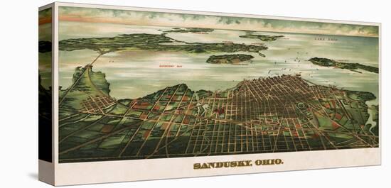 Bird’s Eye View of Sandusky, Ohio, 1898-Alvord Peters Co^-Stretched Canvas