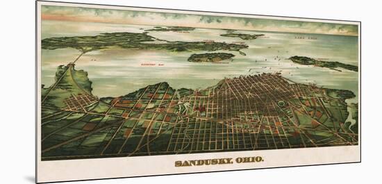 Bird’s Eye View of Sandusky, Ohio, 1898-Alvord Peters Co^-Mounted Art Print