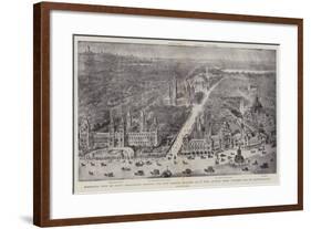 Bird'S-Eye View of South Kensington Showing the New Museum Building as it Will Appear When Finished-Henry William Brewer-Framed Giclee Print