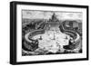 Bird's-Eye View of St. Peter's Basilica and Piazza, Form the 'Views of Rome' Series, C.1760-Giovanni Battista Piranesi-Framed Giclee Print