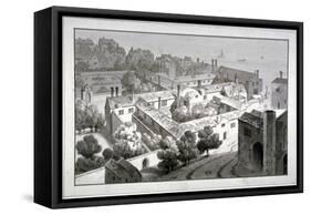 Bird's-Eye View of the Bishop of Winchester's Palace, Southwark, London, C1820-George Shepherd-Framed Stretched Canvas