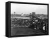 Bird's Eye View of the Brooklyn Bridge-null-Framed Stretched Canvas