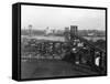 Bird's Eye View of the Brooklyn Bridge-null-Framed Stretched Canvas