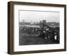 Bird's Eye View of the Brooklyn Bridge-null-Framed Photographic Print