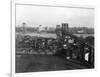 Bird's Eye View of the Brooklyn Bridge-null-Framed Photographic Print