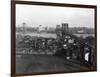 Bird's Eye View of the Brooklyn Bridge-null-Framed Photographic Print