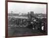 Bird's Eye View of the Brooklyn Bridge-null-Framed Photographic Print