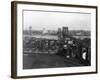 Bird's Eye View of the Brooklyn Bridge-null-Framed Photographic Print