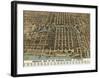 Bird’s Eye View of the Business District of Chicago, 1898-Poole Bros^-Framed Art Print