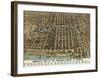 Bird’s Eye View of the Business District of Chicago, 1898-Poole Bros^-Framed Art Print