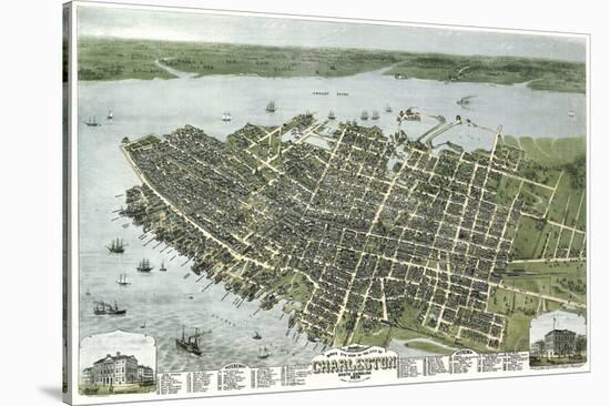 Bird’s Eye View of the City of Charleston, South Carolina, 1872-C^N^ Drie-Stretched Canvas