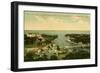 Bird's Eye View of the Mouth of the Miami River, Biscayne Bay and Hotel Royal Palm on Left, C.1910-null-Framed Giclee Print