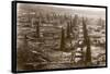 Bird's Eye View of the Oilfield of the Creditu Minier Moreni-Prahova-null-Framed Stretched Canvas