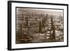 Bird's Eye View of the Oilfield of the Creditu Minier Moreni-Prahova-null-Framed Art Print