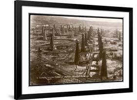 Bird's Eye View of the Oilfield of the Creditu Minier Moreni-Prahova-null-Framed Premium Giclee Print