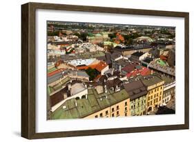 Bird's-Eye View of the Old Town of Kracow, Poland.-De Visu-Framed Photographic Print