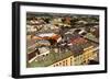 Bird's-Eye View of the Old Town of Kracow, Poland.-De Visu-Framed Photographic Print