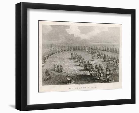 Bird's Eye View of the Opposing Fleets-A.w. Warren-Framed Art Print