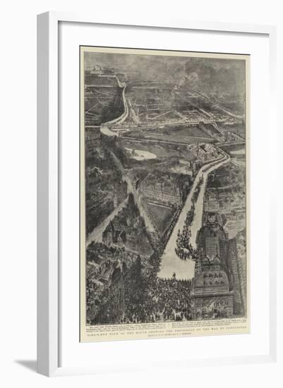 Bird's Eye View of the Route Showing the Procession on the Way to Paddington-Henry William Brewer-Framed Giclee Print