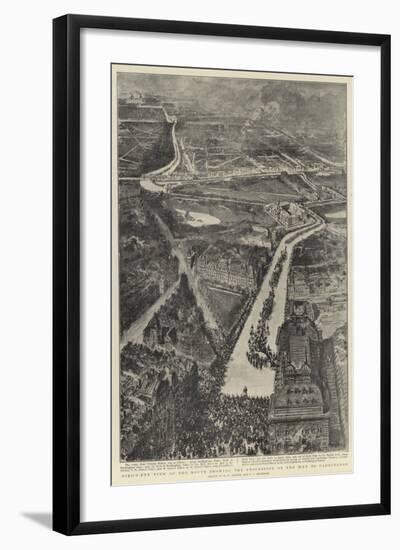 Bird's Eye View of the Route Showing the Procession on the Way to Paddington-Henry William Brewer-Framed Giclee Print