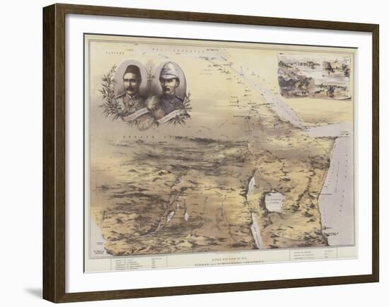 Bird's Eye View of the Soudan and Surrounding Countries-null-Framed Giclee Print