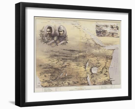 Bird's Eye View of the Soudan and Surrounding Countries-null-Framed Giclee Print