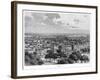 Bird's-Eye View of the Town, Boston Common in the Foreground-null-Framed Art Print