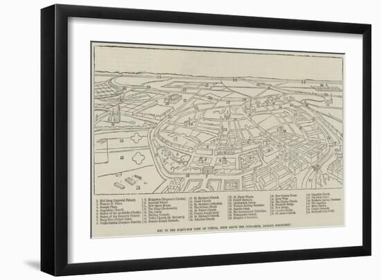 Bird'S-Eye View of Vienna, from Above the Burg-Thor, Looking North-East-null-Framed Giclee Print