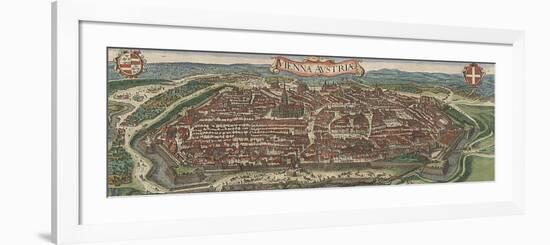 Bird's-Eye View of Vienna from North, 1609-Jacob Hoefnagel-Framed Giclee Print