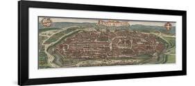 Bird's-Eye View of Vienna from North, 1609-Jacob Hoefnagel-Framed Giclee Print