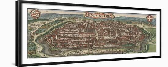 Bird's-Eye View of Vienna from North, 1609-Jacob Hoefnagel-Framed Giclee Print