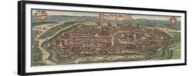 Bird's-Eye View of Vienna from North, 1609-Jacob Hoefnagel-Framed Giclee Print