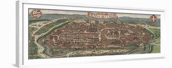 Bird's-Eye View of Vienna from North, 1609-Jacob Hoefnagel-Framed Giclee Print