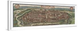 Bird's-Eye View of Vienna from North, 1609-Jacob Hoefnagel-Framed Giclee Print