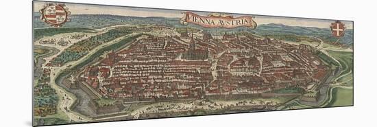 Bird's-Eye View of Vienna from North, 1609-Jacob Hoefnagel-Mounted Giclee Print