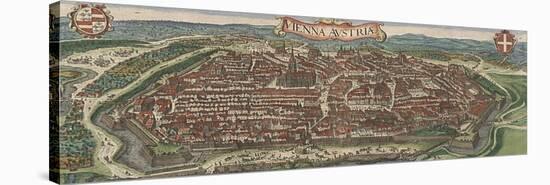 Bird's-Eye View of Vienna from North, 1609-Jacob Hoefnagel-Stretched Canvas