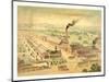 Bird's Eye View of Wason Car Manufacturing Co., Circa 1872, USA, America-Charles Parsons-Mounted Giclee Print