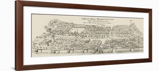 Bird's Eye View of Western Part of City of Udine, Italy-null-Framed Giclee Print