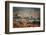Bird's-Eye View on the Prague ,Charles Bridge on the Vitava River with Instagram Effect Filter-scorpp-Framed Photographic Print