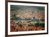 Bird's-Eye View on the Prague ,Charles Bridge on the Vitava River with Instagram Effect Filter-scorpp-Framed Photographic Print