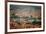 Bird's-Eye View on the Prague ,Charles Bridge on the Vitava River with Instagram Effect Filter-scorpp-Framed Photographic Print