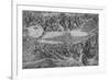 'Bird's-Eye View Showing Arezzo, Borgho San Sepolco, Perugia, Chiusi and Siena', c1480 (1945)-Leonardo Da Vinci-Framed Giclee Print